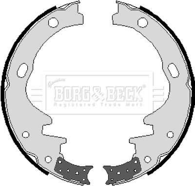 BORG & BECK Комплект тормозных колодок BBS6054